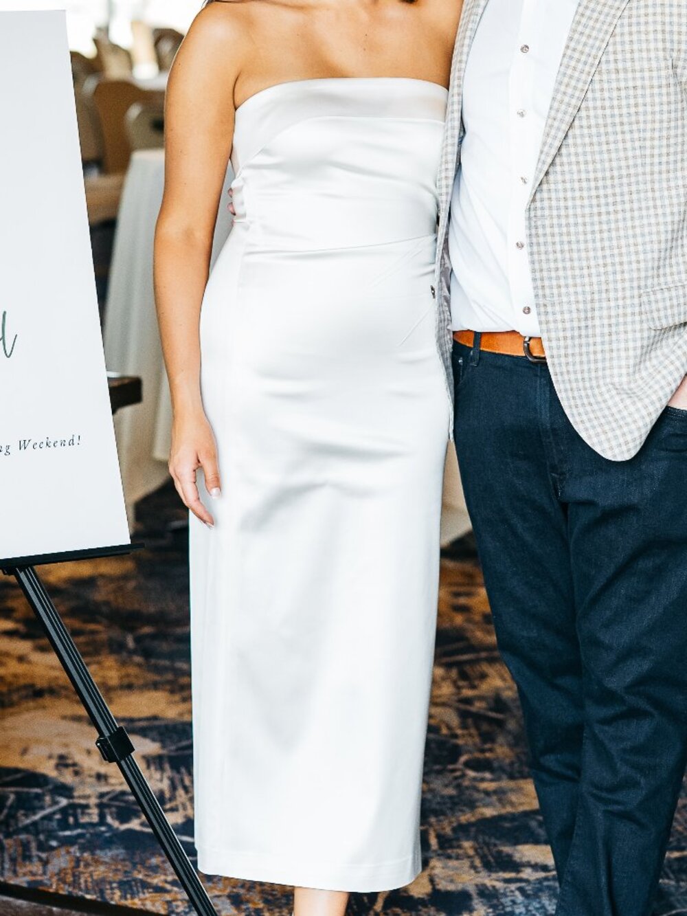 Aritzia Exclusive Satin Dress Light Birch Size 10 Strapless Bridal Maxi